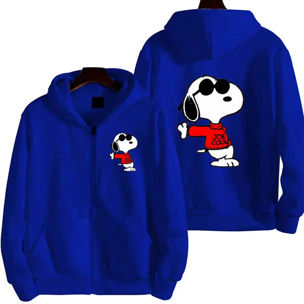 "Snoopy" Unisex Hoodies with Zipper