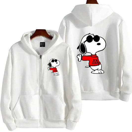 "Snoopy" Unisex Hoodies with Zipper