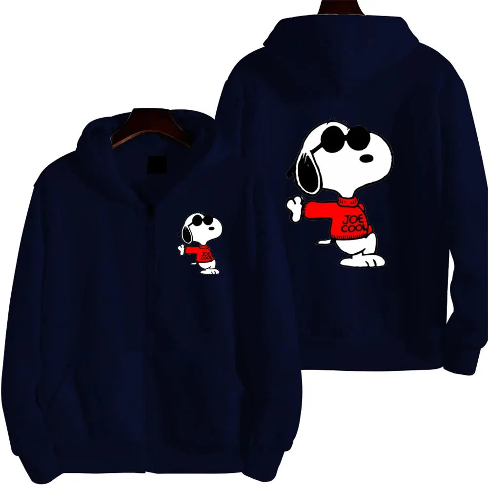 "Snoopy" Unisex Hoodies with Zipper