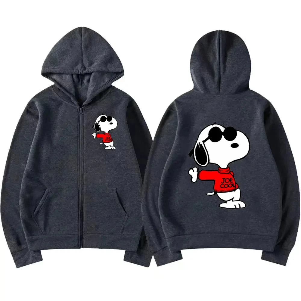 "Snoopy" Unisex Hoodies with Zipper