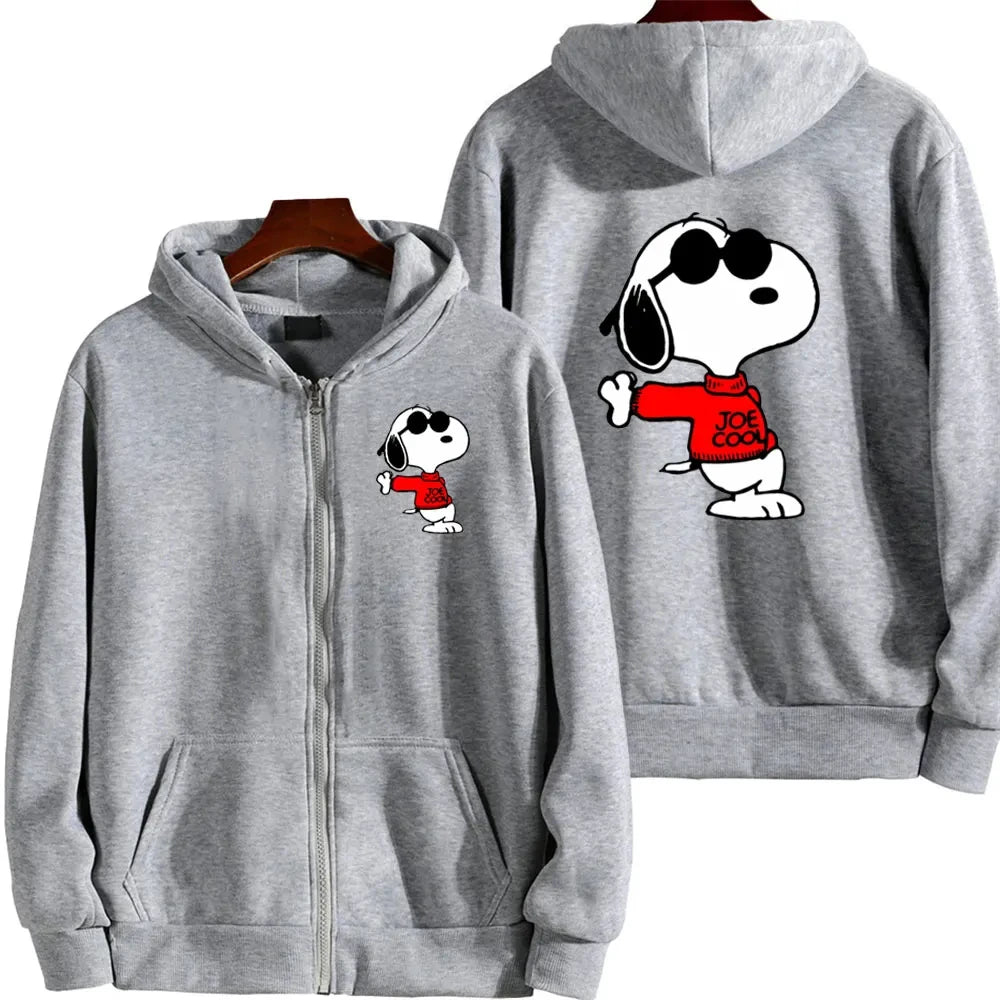 "Snoopy" Unisex Hoodies with Zipper