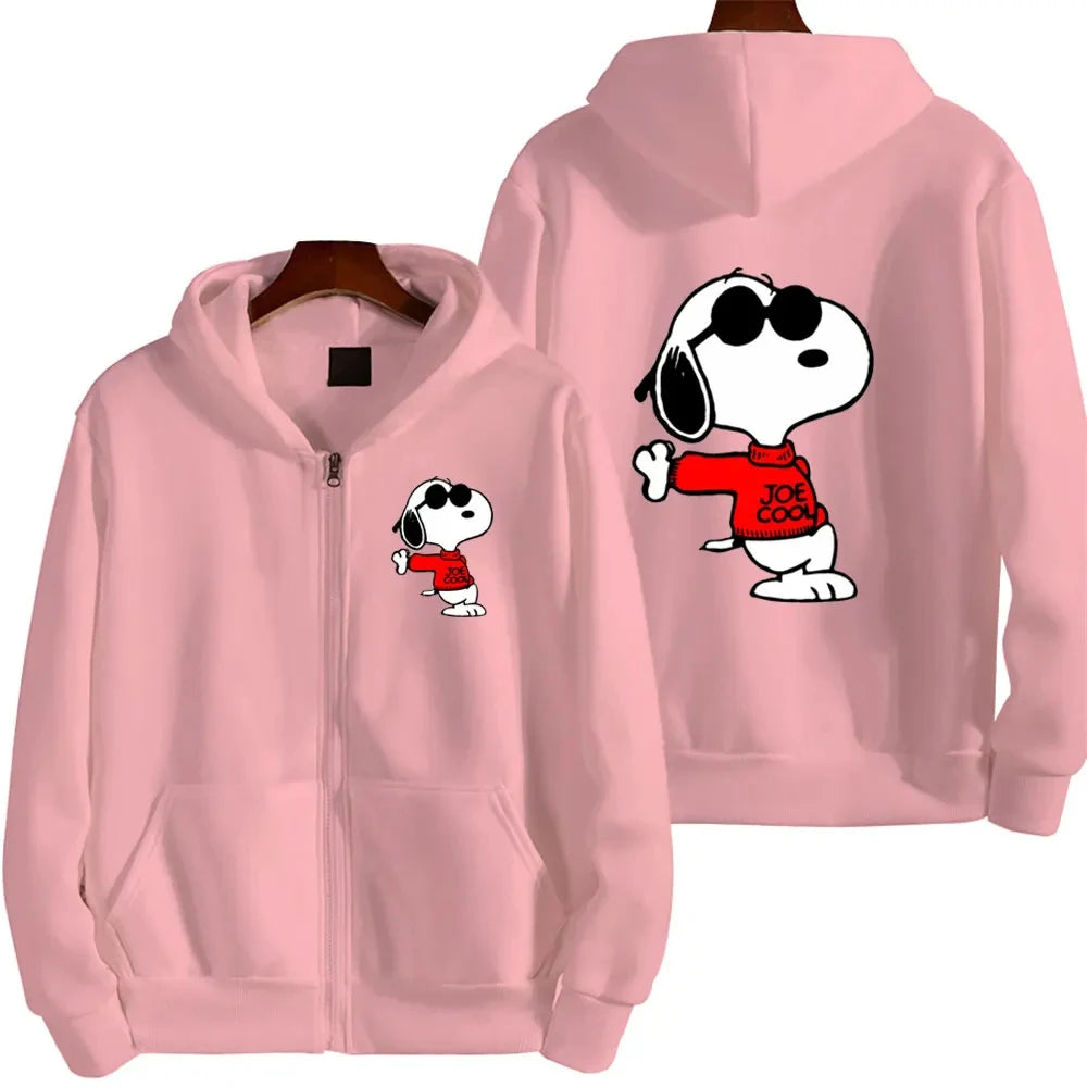 "Snoopy" Unisex Hoodies with Zipper