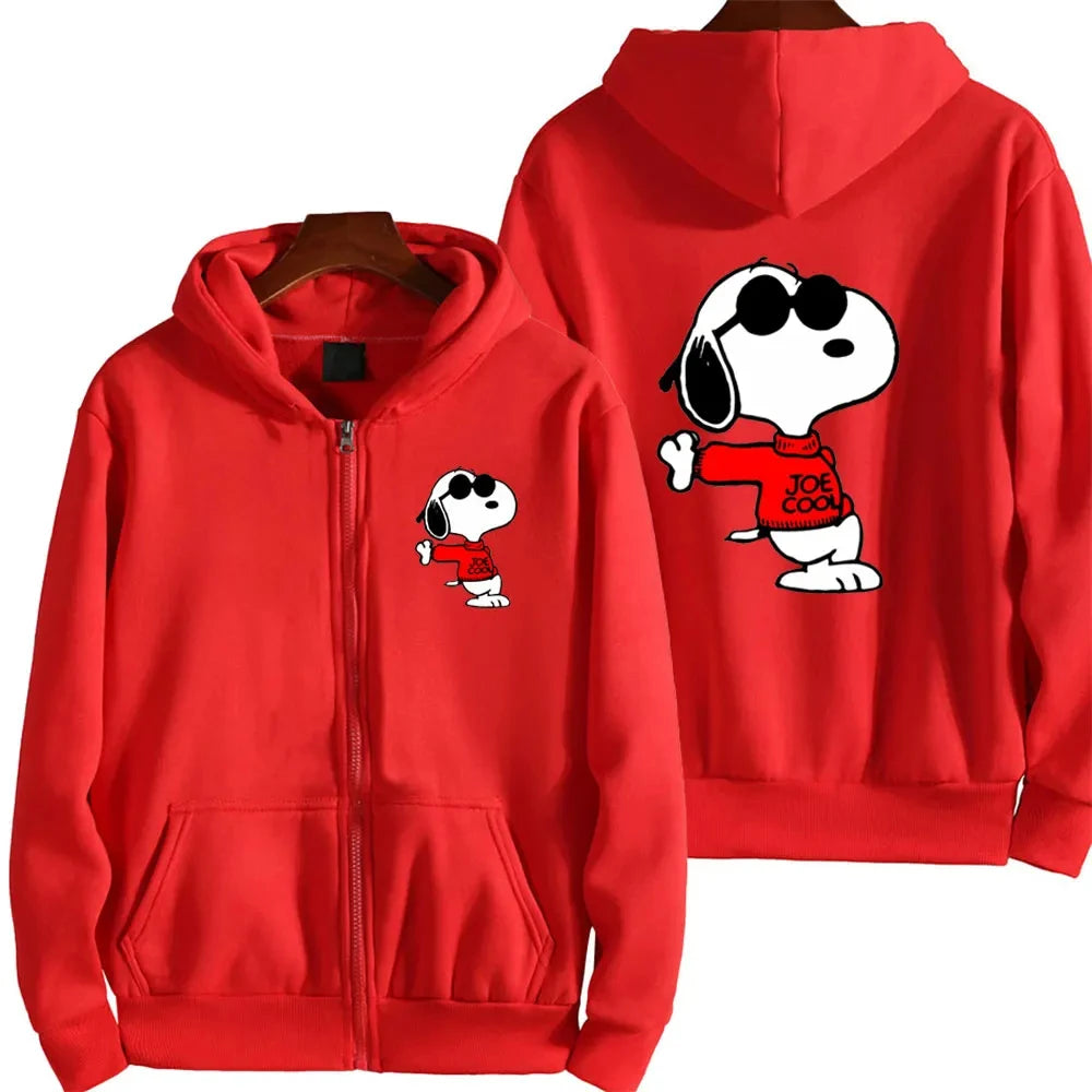 "Snoopy" Unisex Hoodies with Zipper