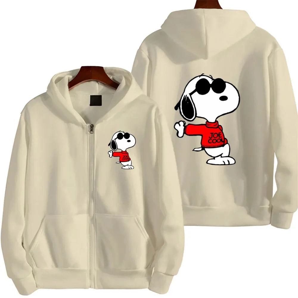 "Snoopy" Unisex Hoodies with Zipper